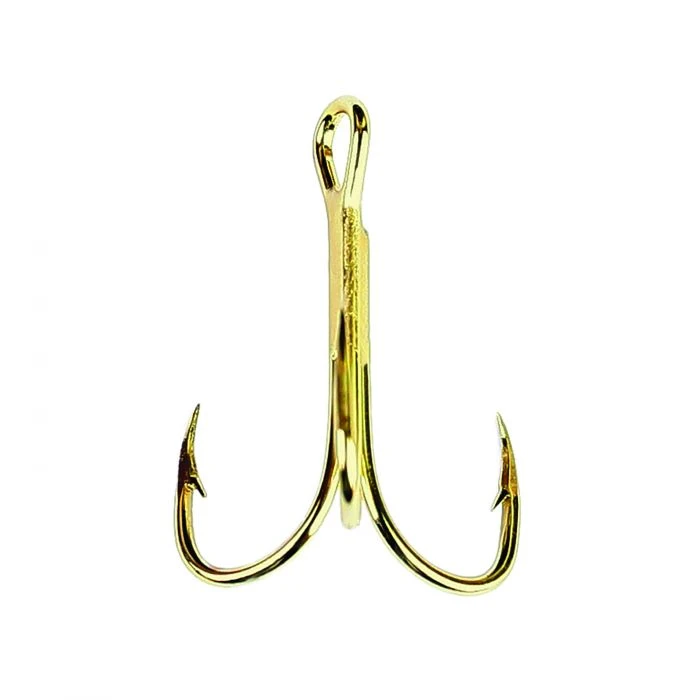Eagle Claw 376 Gold 2X Treble Hook 1 Eagle Claw 376 Gold 2X Treble Hook